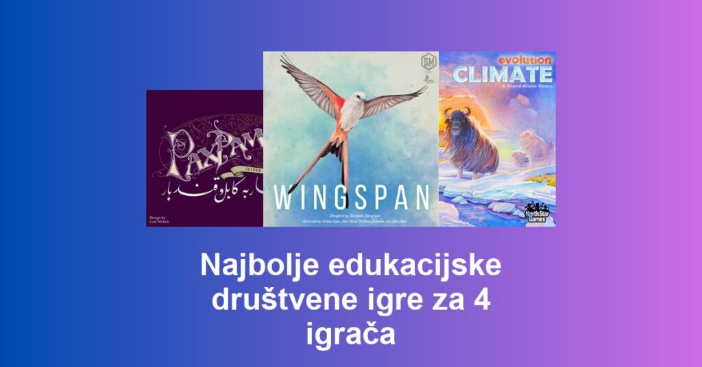 Najbolje edukacijske društvene igre za 4 igrača