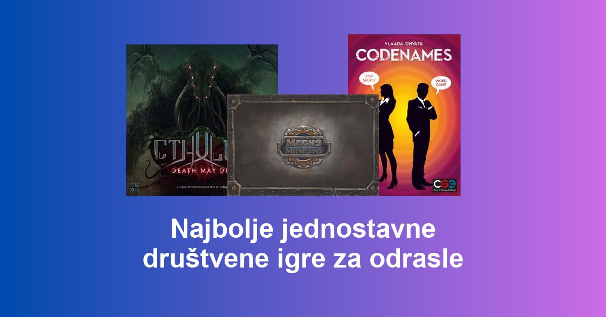 Najbolje jednostavne društvene igre za odrasle