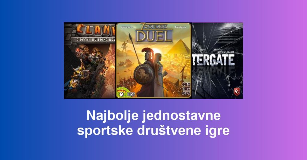 Najbolje jednostavne sportske društvene igre