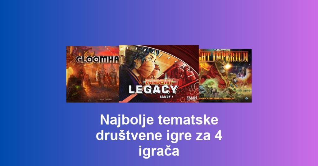 Najbolje tematske društvene igre za 4 igrača